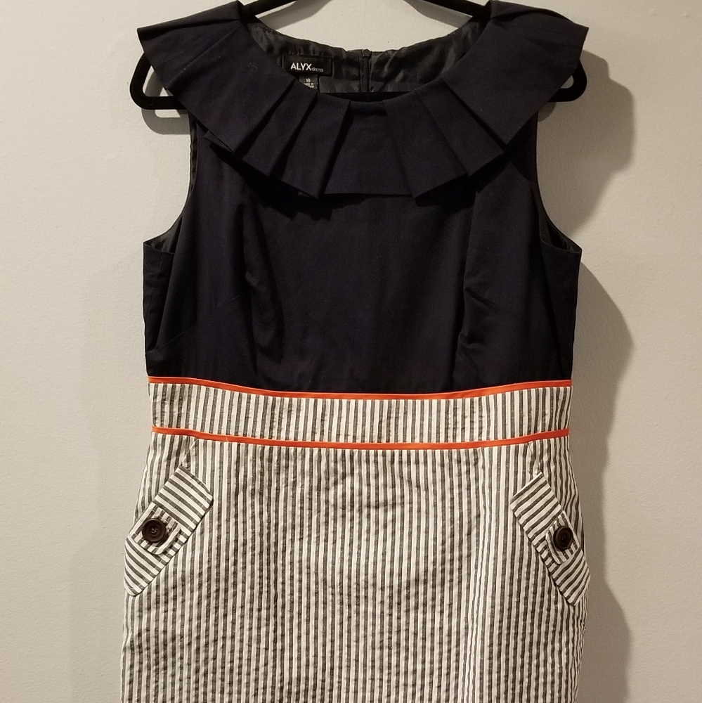 ALYX Navy Blue w/stripes Dress - 16size